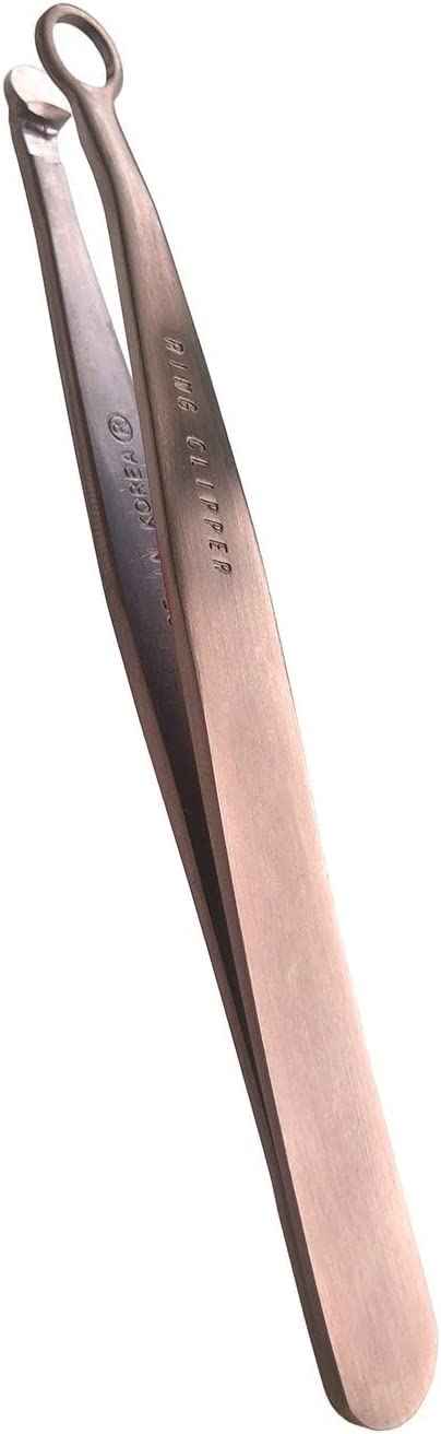 rinocos [Made in Korea] Hand-Made Nose Hair Trimmer - Nasal Clippers, Eyebrow Scissors, Nose Hair Trimmer for Men & Women, Nose Hair Clippers, 304-Grade Stainless Steel, Nose Hair Scissors (Brown)