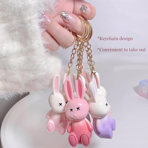 6pcs Bunny Rabbit Lip Gloss Liquid Lipsticks Set,Moisturizing Hydrating Lip Glow Oil Shine Lip Plumping Glass Waterproof Finish Party Gift for Women
