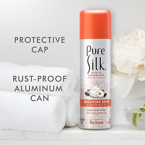 Pure Silk Sensitive Skin Shaving Cream for Women - 7.25 OZ Pack of 6