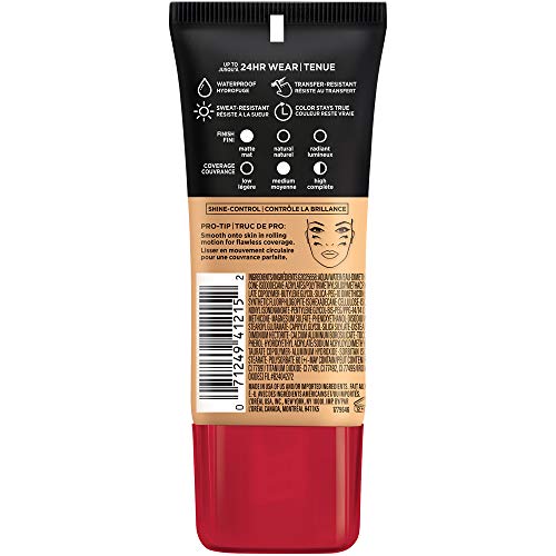 L'Oreal Paris Cosmetics Makeup Infallible Pro-Matte Liquid Longwear Foundation, Sand, 1 fl oz (Pack of 2)