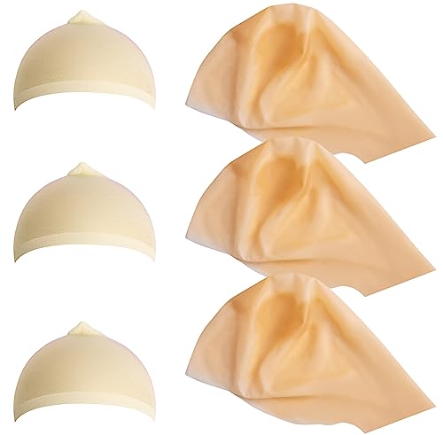 Iceyyyy 6 Piece Latex Bald Cap Set for Adults - Costume
