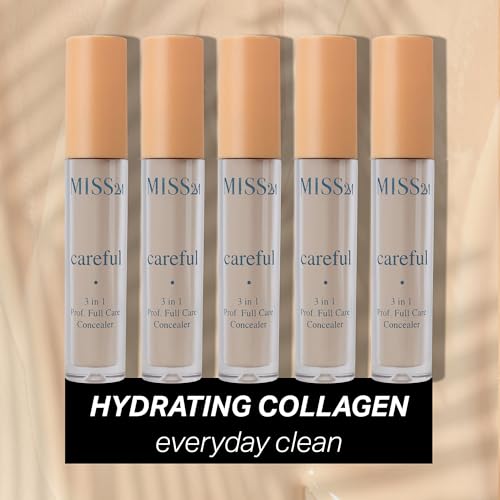 Careful 3-in-1 Matte Concealer, Primer & Plumper with Full-Coverage Pigment for Face & Under Eye Concealer: 102 Neutral Fair, 0.2 Fl Oz