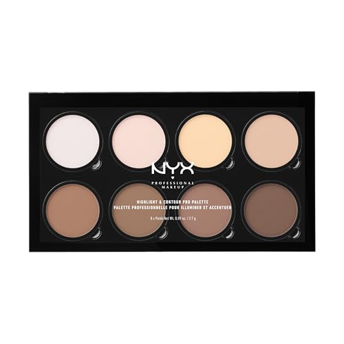 NYX Professional Makeup Highlight & Contour Pro Palette – 8 Shades