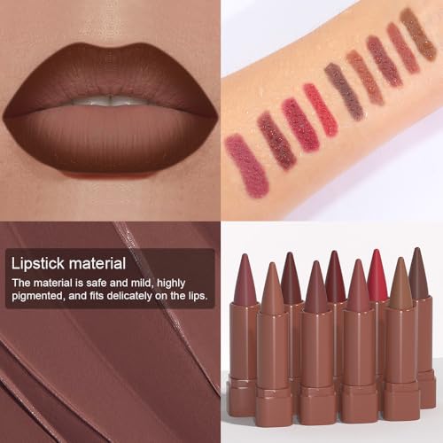 Dark Brown 2-in-1 Lip Liner & Lipstick - Matte Waterproof