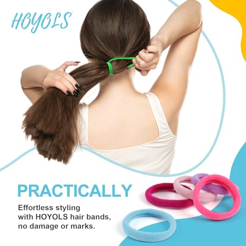 Seamless Hair Ties Ponytail Holder No Crease 10 Color Set