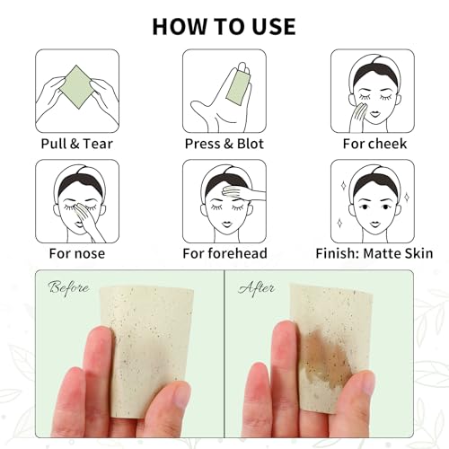 DUcare Oil Blotting Sheets 15M Green Tea - Refillable Dispenser
