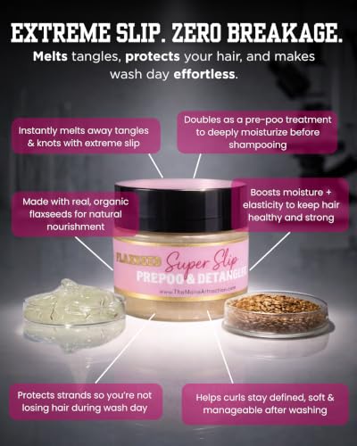 Flaxseed Super Slip Prepoo & Detangler for Extreme Slip