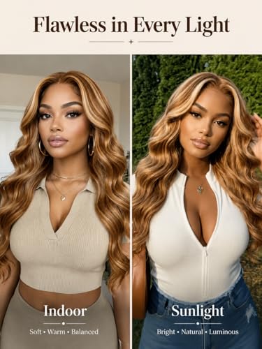 UNICE Honey Blonde Body Wave Lace Front Wig 22 inch