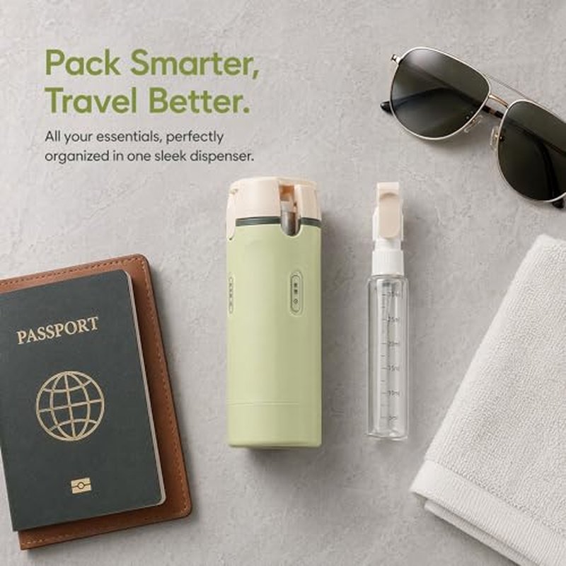 4-in-1 Travel Dispenser Bottle Set - Leak-Proof & Refillable