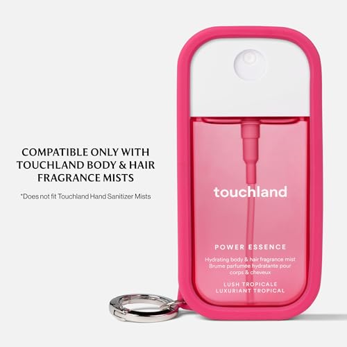 Touchland Body Mist Silicone Case with Keyring – Hibiscus Pink