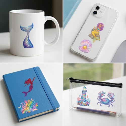 96 Mermaid Temporary Tattoos for Kids | Pre-Cut Party Favors
