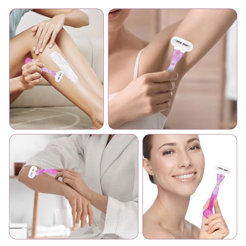 VANEST Replacement Razor Handle for Gillette Venus - Hot Pink, Non-Slip Grip, Ergonomic, Compatible with Most Razor Heads