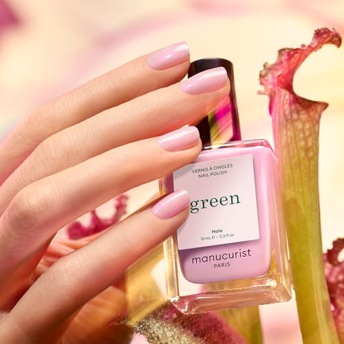Manucurist Green Natural Nail Polish - Halo Milky Mauve, Plant-Based