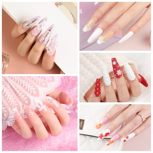 COSCELIA All-in-One Acrylic Nail Kit with UV Light, Drill & Glitter