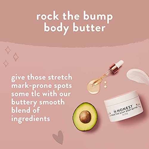 The Honest Company Mama Body and Belly Bump Love Bundle, Moisturizing Plant Based Oil and Stretch Mark Butter Cream