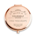Personalized Compact Mirror with Magnification - Inspirational Gift for Women
