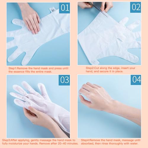 Moisturizing Hand Mask Gloves with Avocado & Shea Butter (3 Pairs)