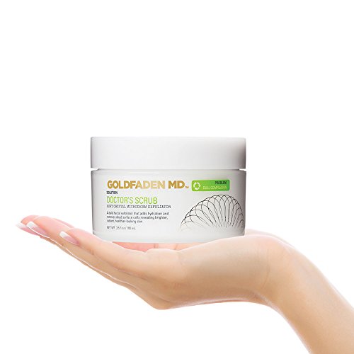 Goldfaden MD Doctors Scrub ? Ruby Crystal Microderm Exfoliator ? Daily Face Polish with Hyaluronic Acid & Seaweed Extract ? Brightens, Smooths Texture & Reduces Appearance of Pores ? 3.5 fl oz