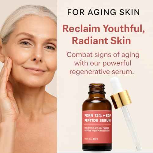 Salmon DNA PDRN 120,000 ppm EGF Peptide Microneedling Serum w/Volufiline, Phyto PDRN 12%, Growth Factor - Anti-Aging Face Serum with Niacinamide, Hyaluronic Acid 1 Fl Oz Korean Skincare