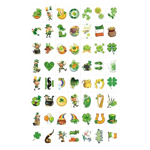 St. Patrick's Day Shamrock Temporary Tattoos, 144 Pack