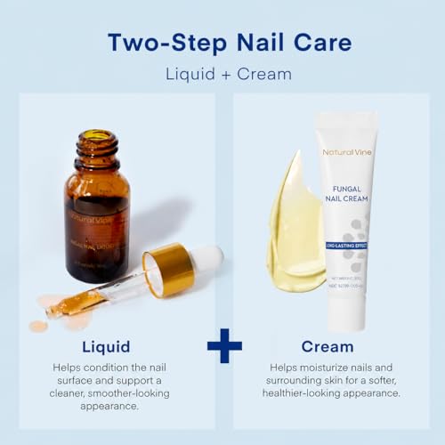 Natural Vine Nail Repair Care Kit Liquid 15mL + Cream 20g for Toenails & Fingernails