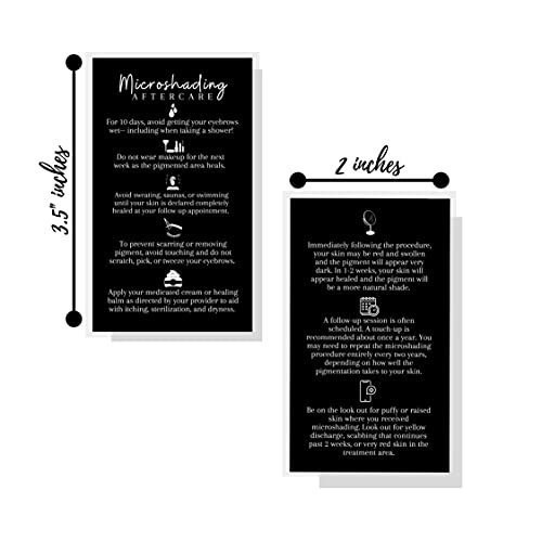 Microshading Aftercare Cards | 50 Pack Business Card Size