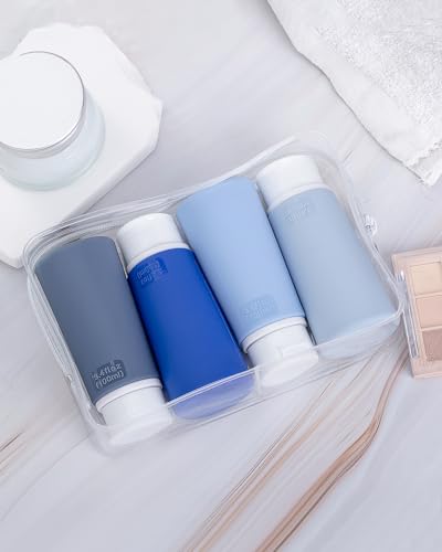 Valourgo TSA Approved 3.4oz Travel Toiletry Bottles - Leakproof & BPA Free