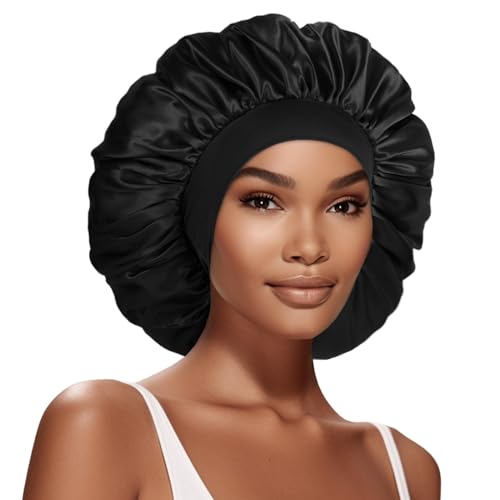 Extra Large Satin Sleep Bonnet for Women & Men, 17 inch