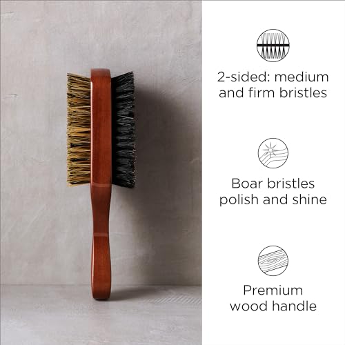 Diane 100% Boar Bristle 2-Sided Club Brush for Men