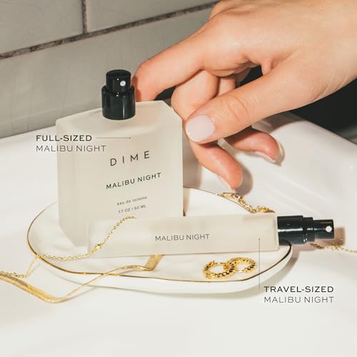 DIME Malibu Night Travel Perfume - Beachy Coconut & Jasmine Eau de Toilette, 0.34 oz