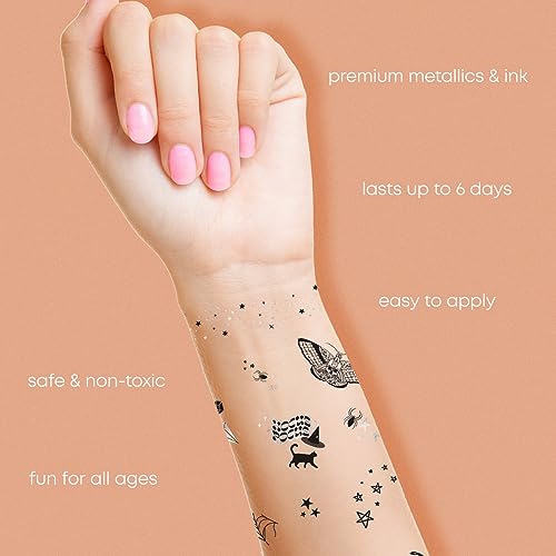 Flash Tattoos Witch Please - 44 Halloween Temporary Tattoos