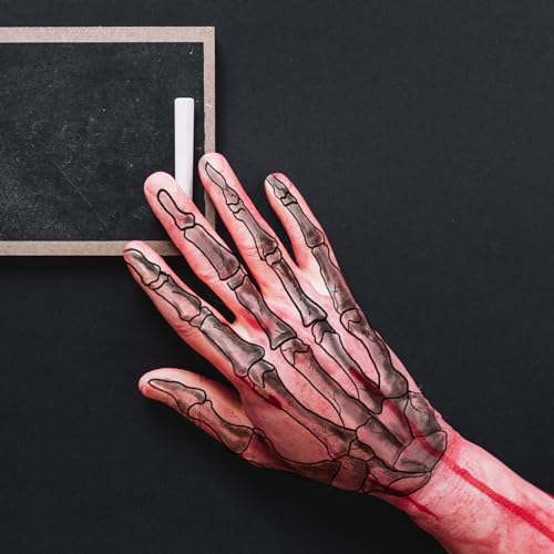 Skeleton Hand Temporary Tattoos - 4 Sheets Halloween Costume