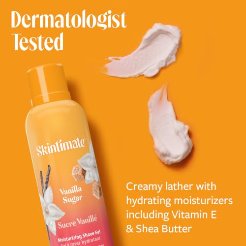 Women’s Vanilla Sugar Shaving Gel - Moisturizing Razor Protection, 7oz, Pack of 6