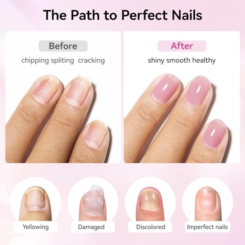 Nailshion 4-in-1 Brightening Nail Concealer Base Coat - 15ml