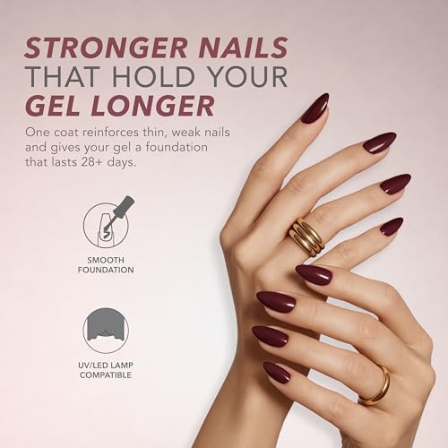Kiara Sky Rubber Base Gel - HEMA-Free Nail Strengthening Base (0.5 oz)