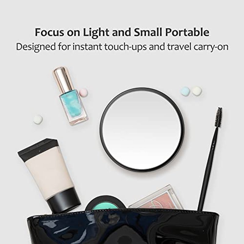 30X Magnifying Mirror with Suction Cup & Tweezers, 3.5 Inch