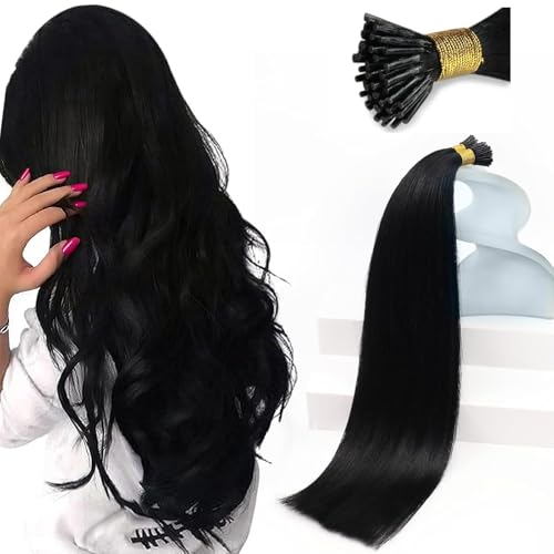 Sunny Hair 22 Inch I Tip Extensions Remy Human Hair Black 50g