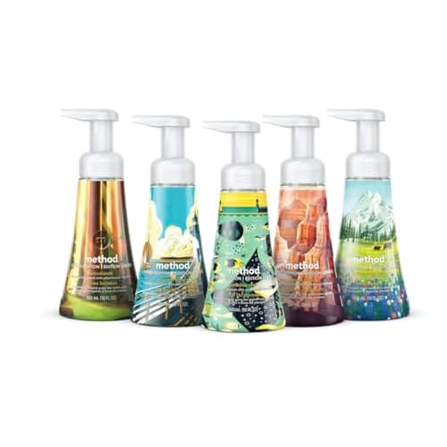 Method Set of 6 Limited Edition Handsoap - Green Cleaning - Cruelty-Free- Biodegradable formula made with plant-based cleansers + without parabens or phthalates (6, Foaming Harbor Cove)