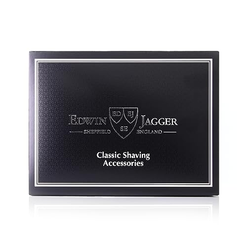 Edwin Jagger RN46 Traditional Porcelain Luxury Shaving Bowl with Handle for Shaving Cream or Shaving Soap for Men and Women (Black)
