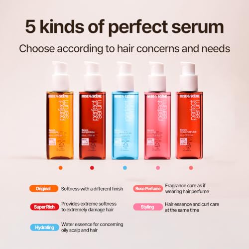 Mise En Scene Perfect Super Rich Hair Serum with Argan Oil 2.7 oz