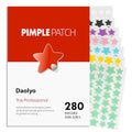 Pimple Patches for Face, 3 Size 280 Counts Hydrocolloid Acne Patches, Cute Star Pimple Stickers with Salicylic Acid, Tea Tree Oil & Calendula Oil, for Covering Zits and Blemishes