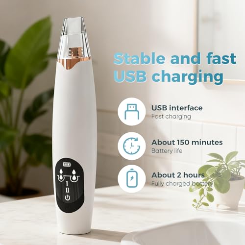 Gacavks Blackhead Remover Pore Vacuum - USB Rechargeable Facial Cleaner