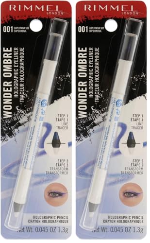 Rimmel Wonder Ombre Holographic Eyeliner, Super Nova Sky, 0.04 Oz (2-Pack)