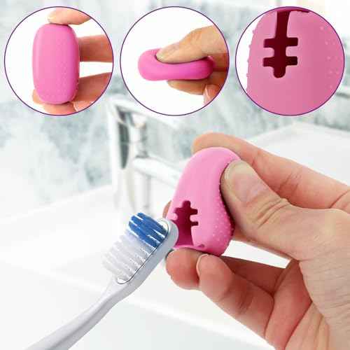 Hooqict 6 Pack Toothbrush Covers Toothbrush Head Cover Caps Silicone Toothbrush Protector Cap Travel Toothbrush Holder for Kids Adults Household, Travel, Bathroom, School, Camping