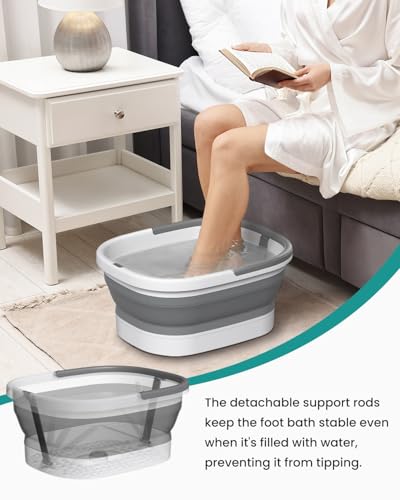 Nekteck Collapsible Foot Soaking Tub with Acupressure Nodes