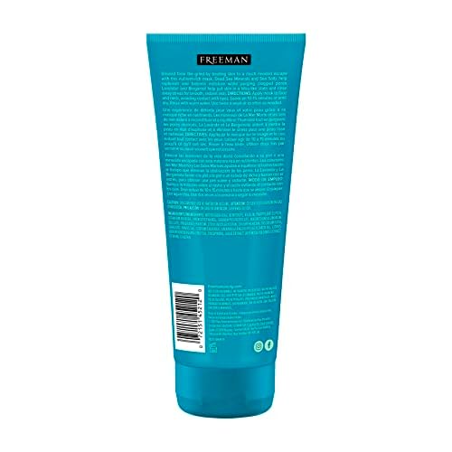 FREEMAN Dead Sea Minerals Anti-Stress Clay Facial Mask, Hydrating & Clarifying, Clears Pores, Face Mask With Lavender & Bergamot For Radiant Skin, Skin Types, 6 fl. oz./175 mL Tube (Pack of 2)
