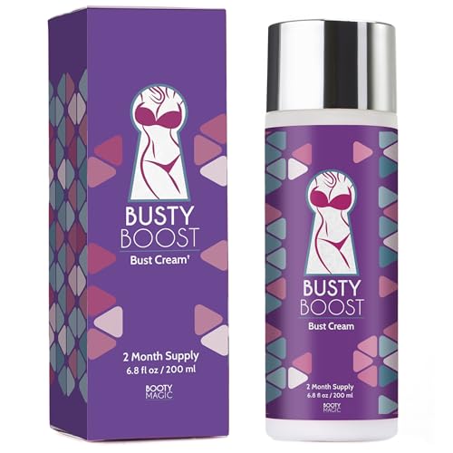 Busty Boost Breast Enhancement Cream ? Natural Firming & Lifting Cream for Fuller, Firmer Breasts ? Infused with Maca Root, Wild Yam, Guggul Resin & Gotu Kola ? Made in the USA ? (2 Month Supply)