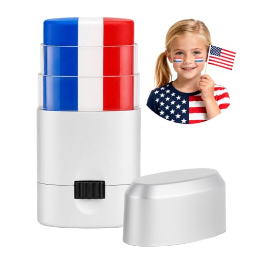 Red White Blue Eye Black Stick - Patriotic Face Paint