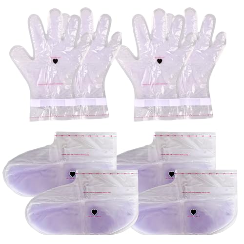 Paraffin Wax Gloves,The Paraffin Wax for Hand and Feet,Paraffin Hand & Foot Treatments and Booties Set for Intensive Hydration At Home Or Spa(Lavender) 2 Pair Hand & Foot Wax Gloves