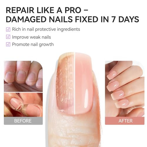 Gelike EC Nail Strengthener Polish - 6 in 1 Nude Blush 15ml